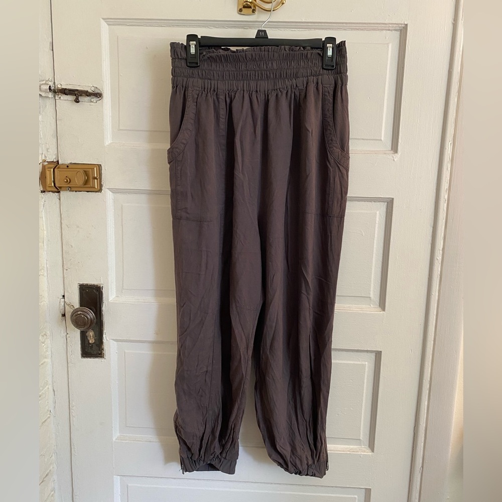 Free People Movement Casual Elastic Waist Jogger Yoga Pants in Gray Size Large
